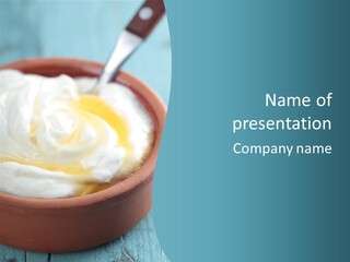 White Meal Dessert PowerPoint Template