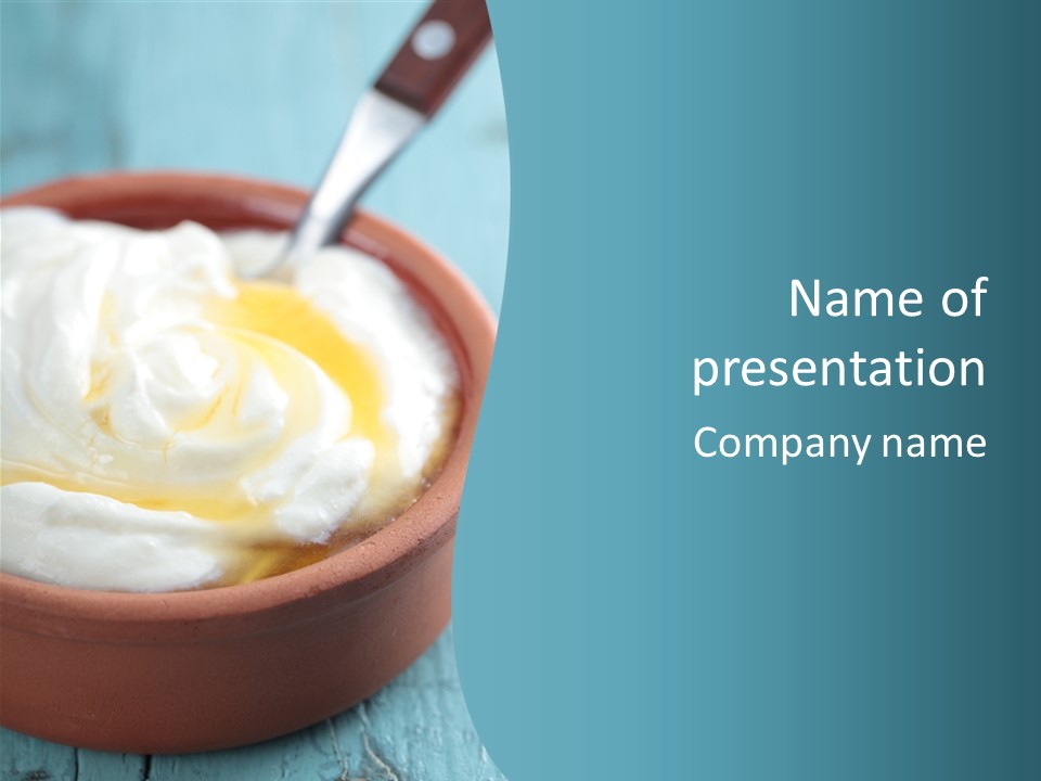 White Meal Dessert PowerPoint Template