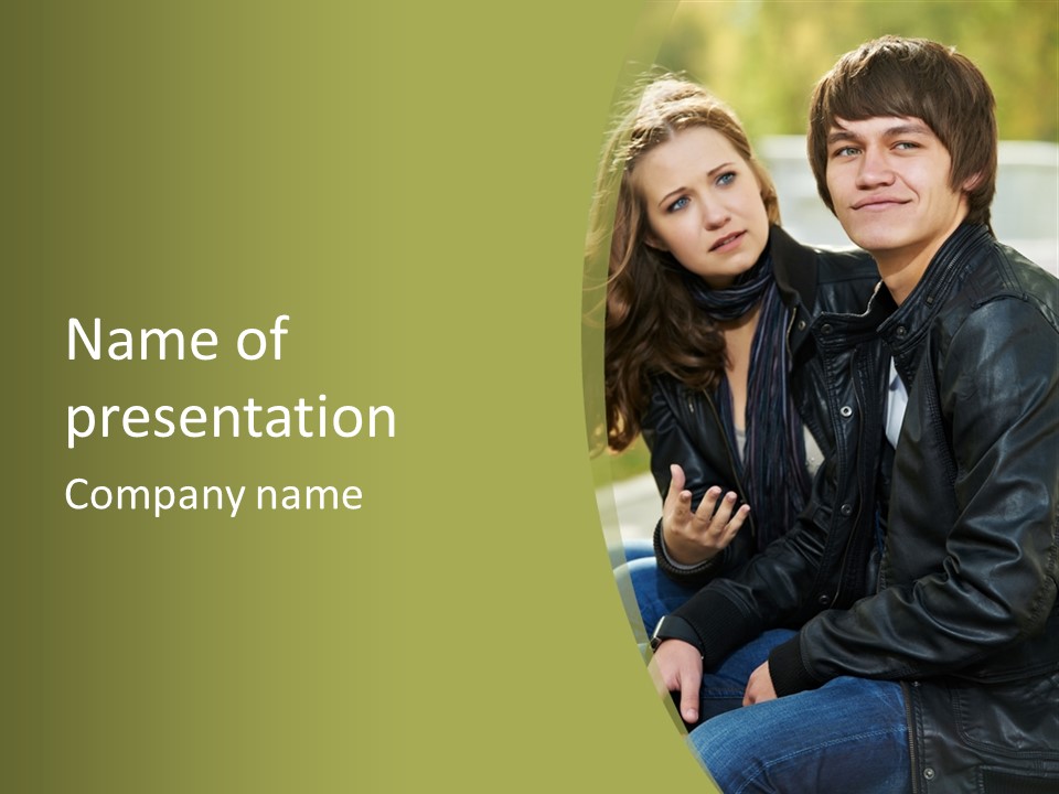 Divorce Girlfriend Family PowerPoint Template