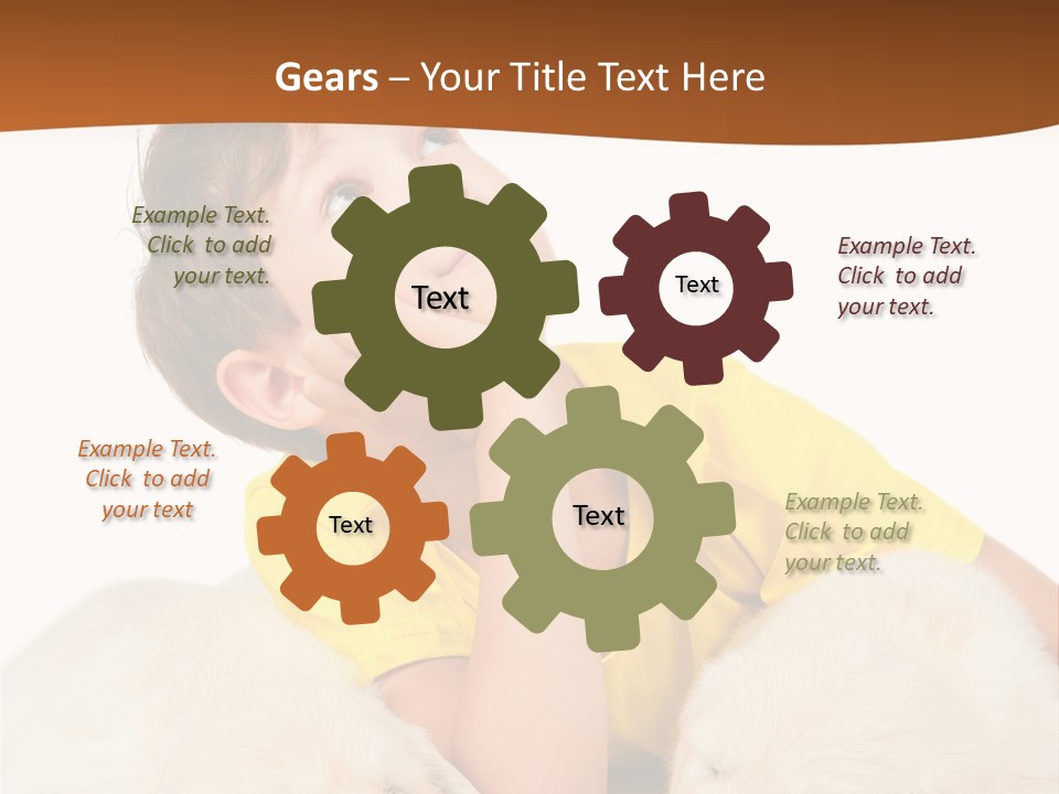 Fur Child Portrait PowerPoint Template