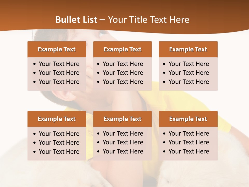 Fur Child Portrait PowerPoint Template