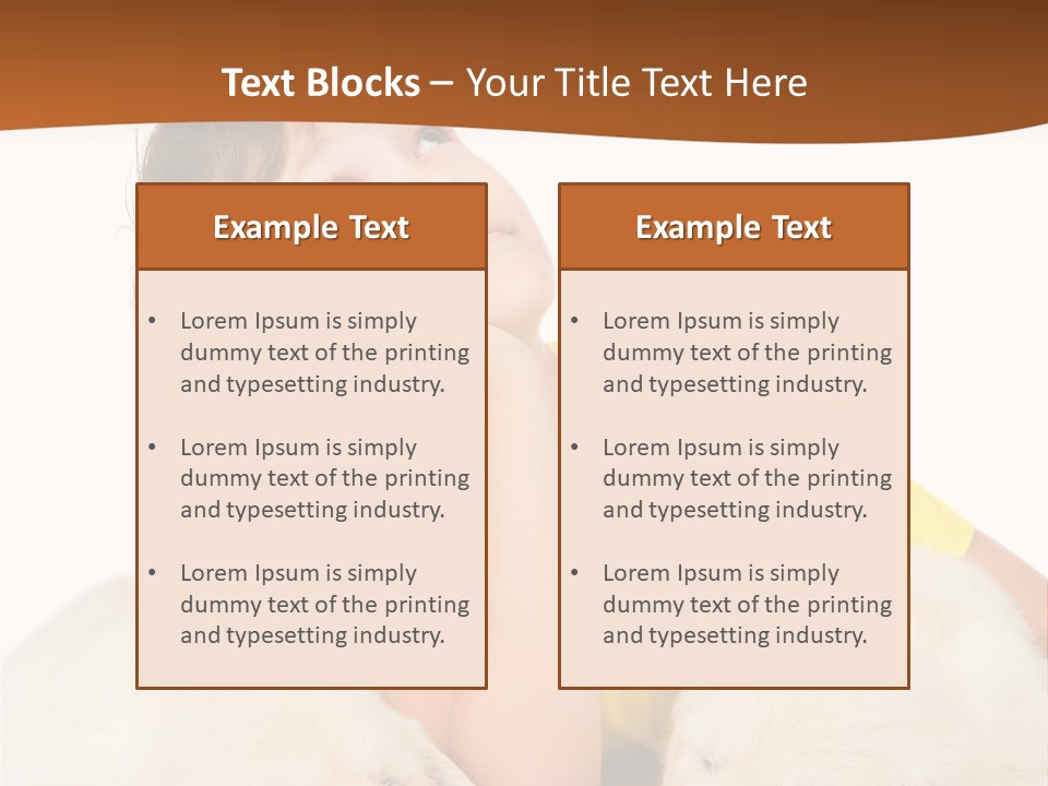 Fur Child Portrait PowerPoint Template