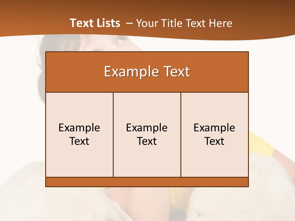 Fur Child Portrait PowerPoint Template