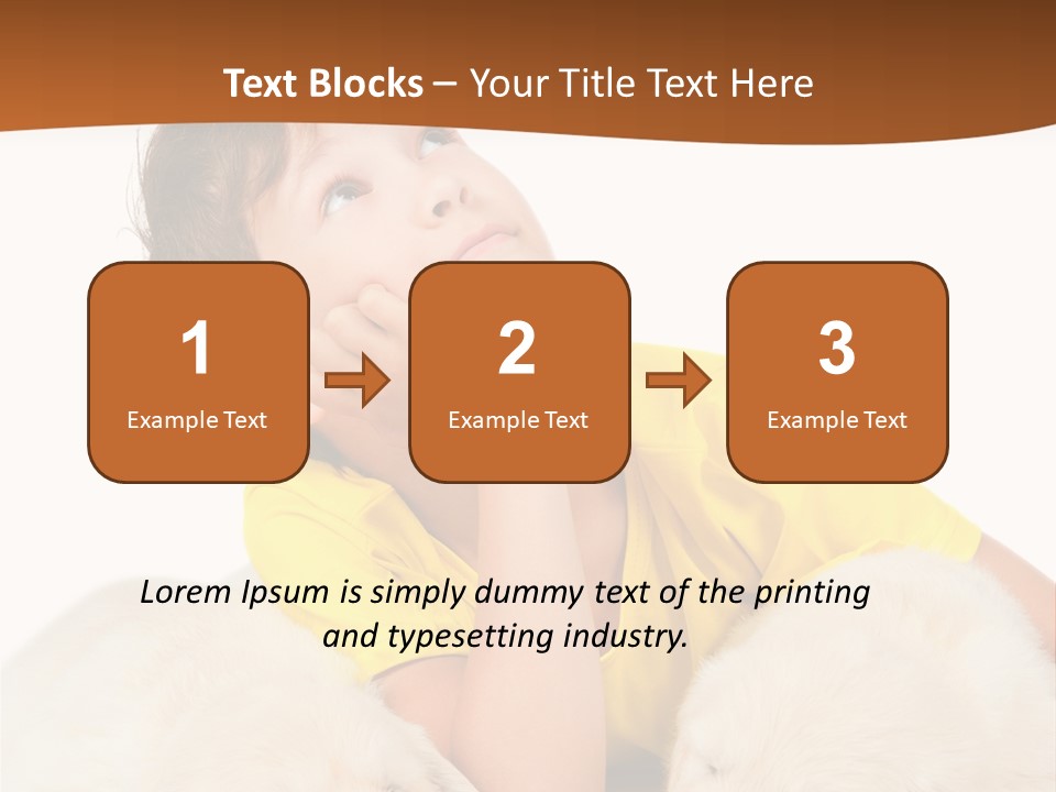 Fur Child Portrait PowerPoint Template