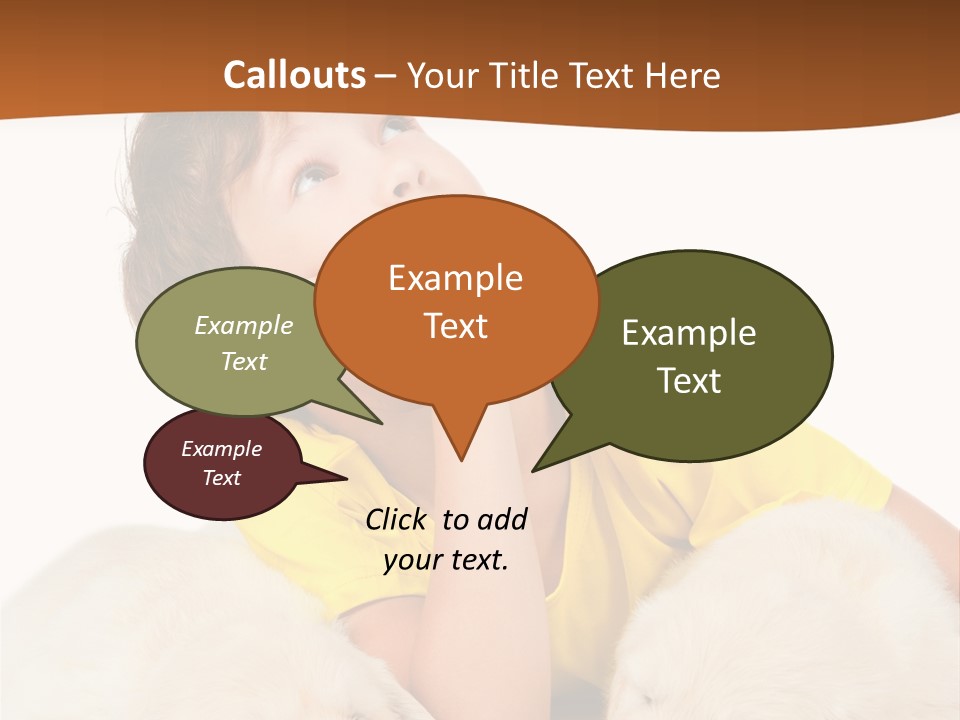 Fur Child Portrait PowerPoint Template