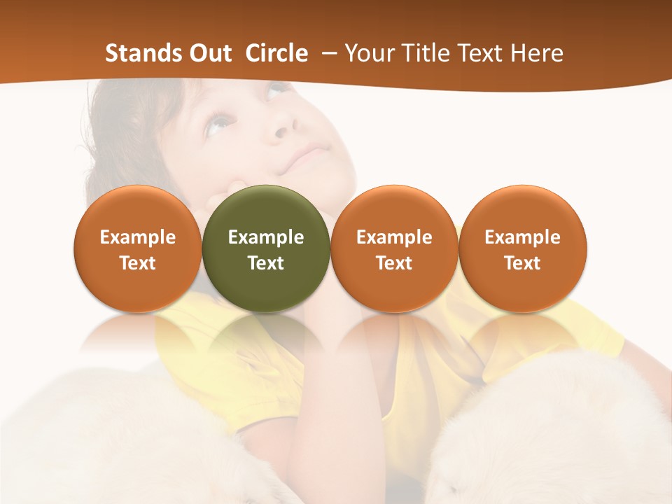 Fur Child Portrait PowerPoint Template