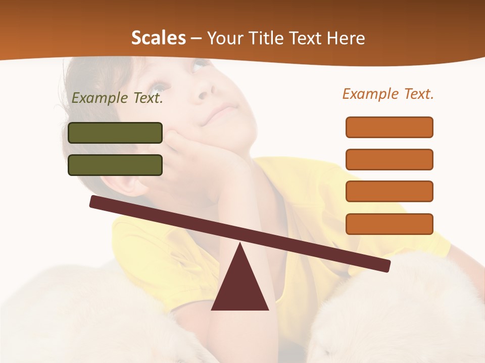 Fur Child Portrait PowerPoint Template