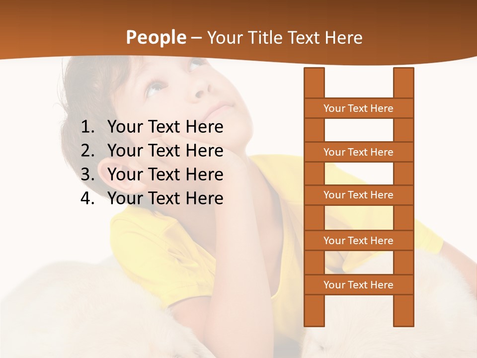 Fur Child Portrait PowerPoint Template