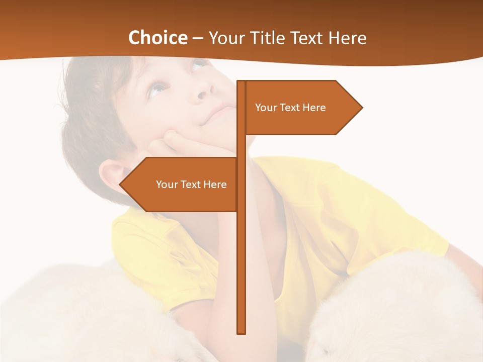 Fur Child Portrait PowerPoint Template