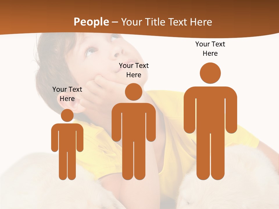 Fur Child Portrait PowerPoint Template