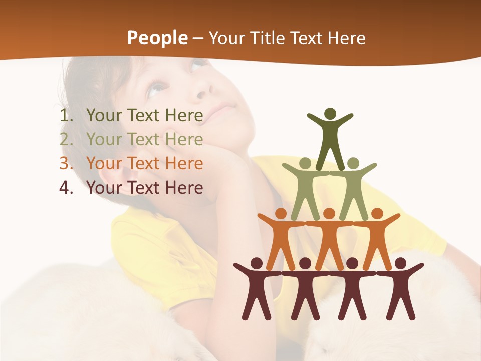 Fur Child Portrait PowerPoint Template