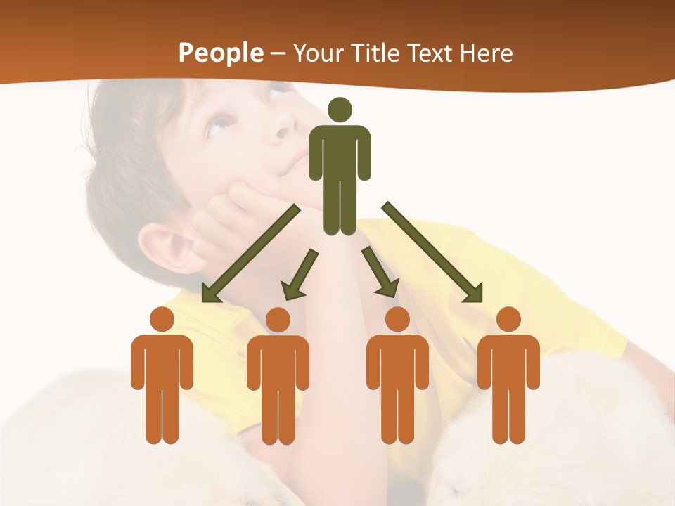 Fur Child Portrait PowerPoint Template