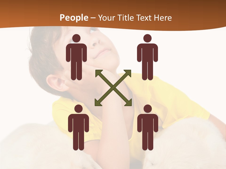 Fur Child Portrait PowerPoint Template