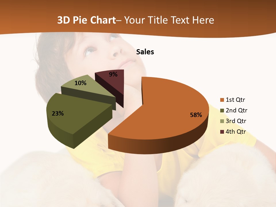 Fur Child Portrait PowerPoint Template