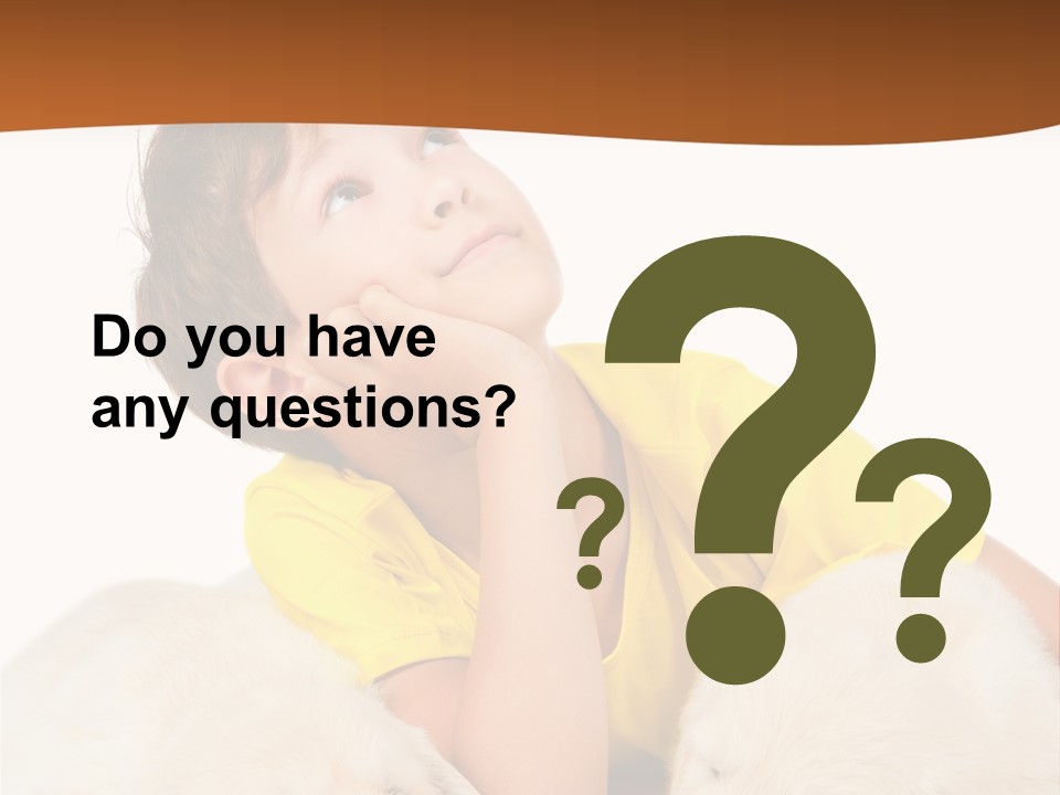 Fur Child Portrait PowerPoint Template