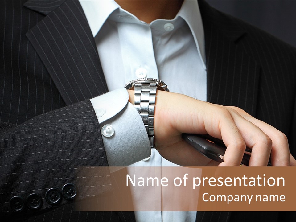 Minute Wrist Business PowerPoint Template