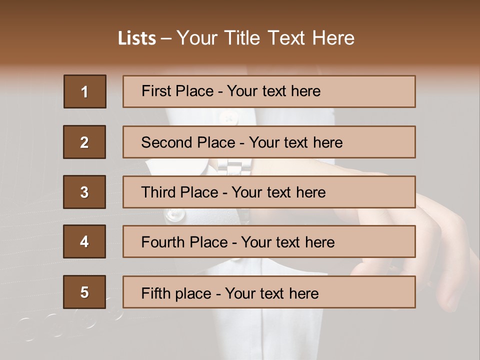 Minute Wrist Business PowerPoint Template