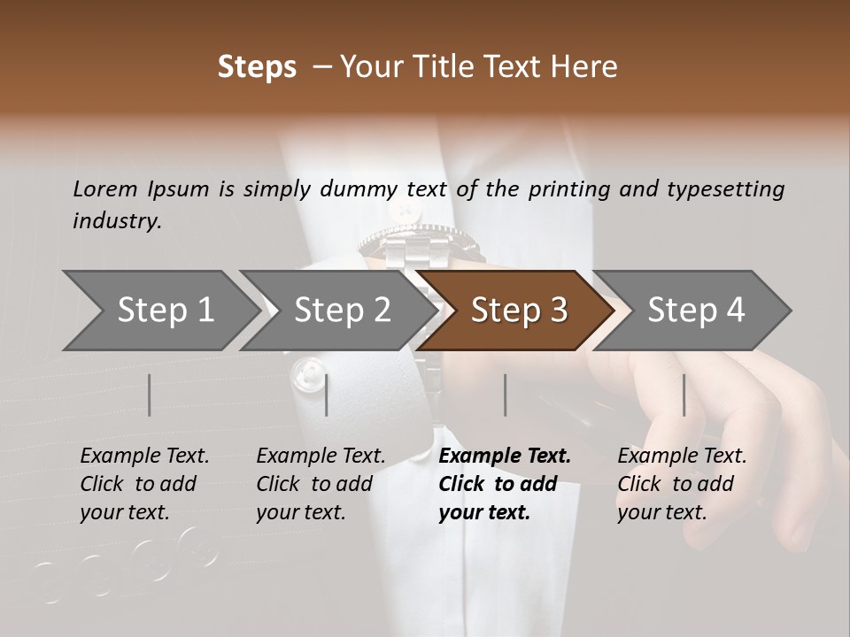 Minute Wrist Business PowerPoint Template