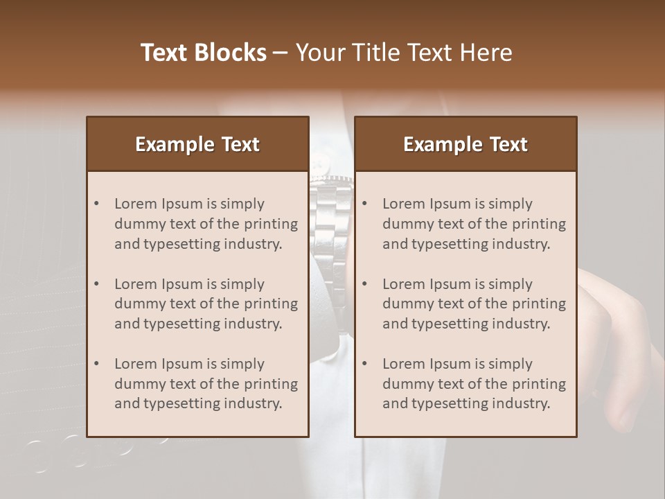Minute Wrist Business PowerPoint Template