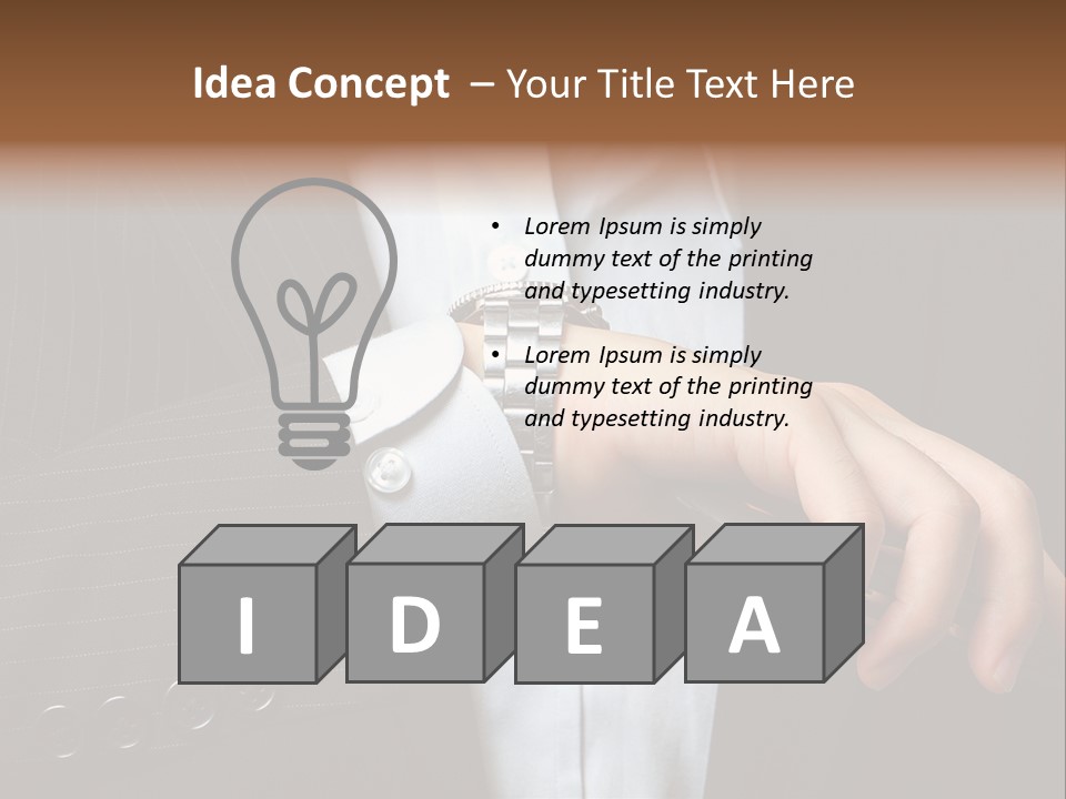 Minute Wrist Business PowerPoint Template