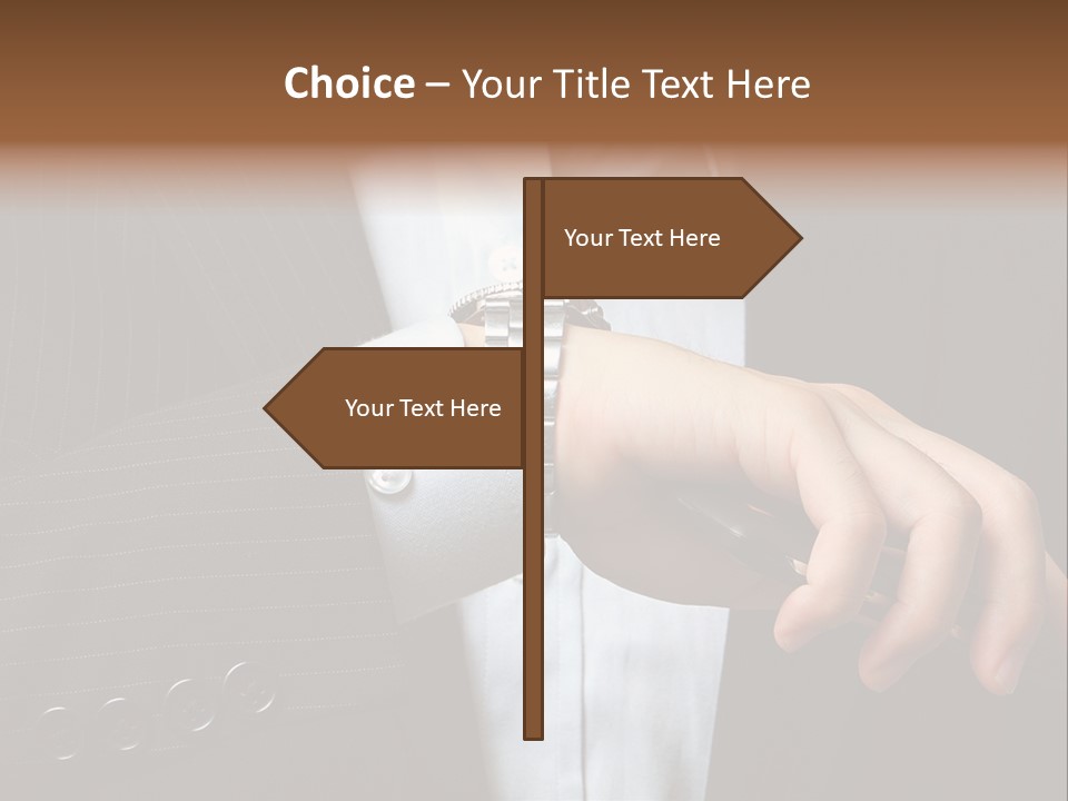 Minute Wrist Business PowerPoint Template