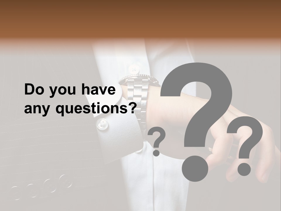 Minute Wrist Business PowerPoint Template