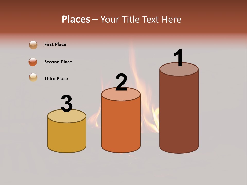 Flammable Orange Glowing PowerPoint Template