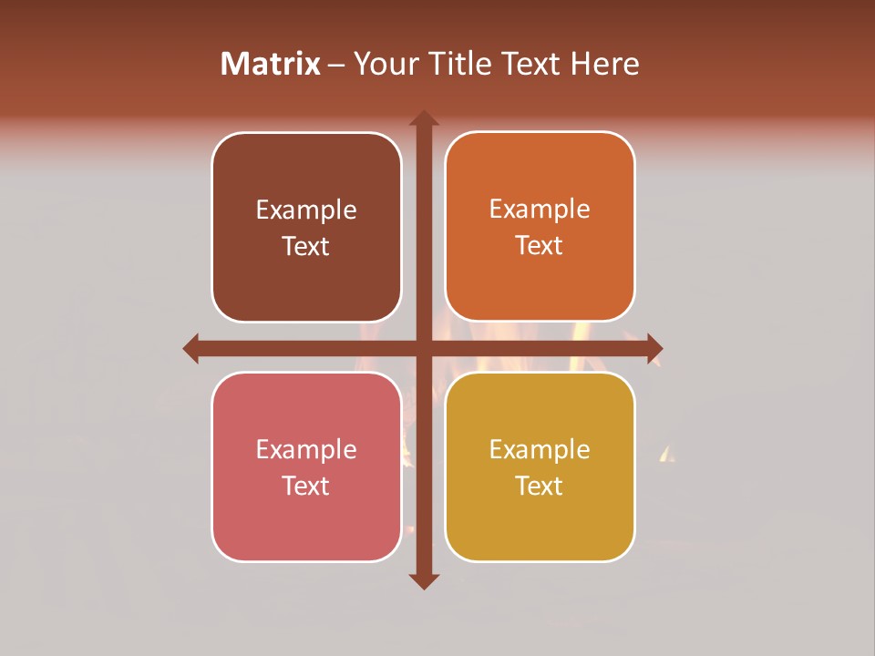 Flammable Orange Glowing PowerPoint Template