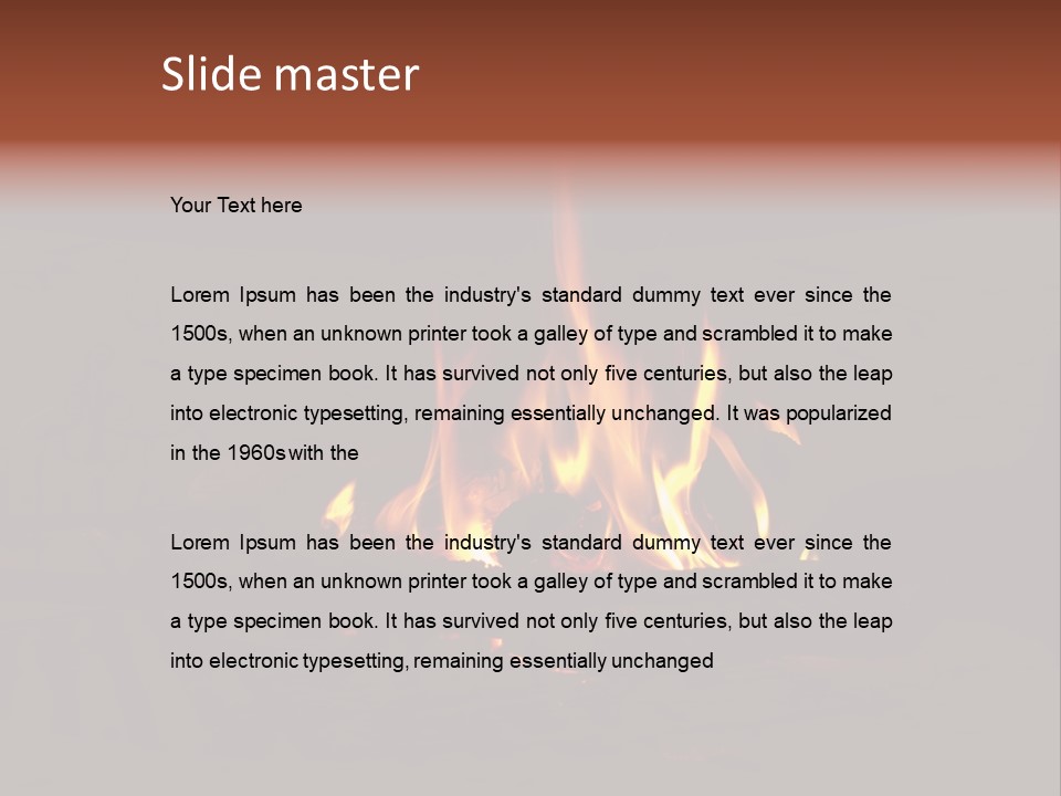 Flammable Orange Glowing PowerPoint Template