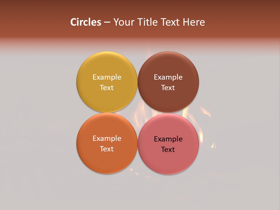 Flammable Orange Glowing PowerPoint Template