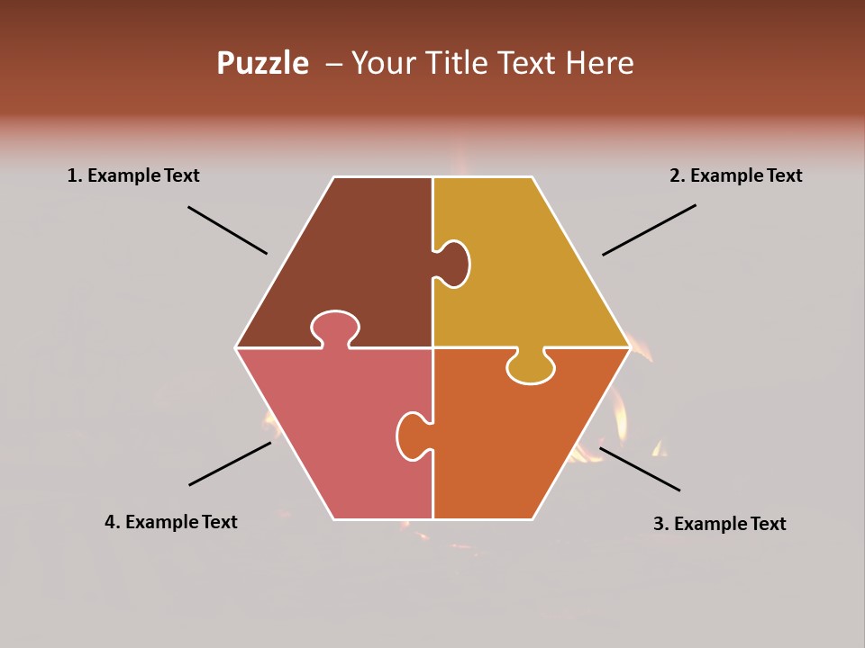Flammable Orange Glowing PowerPoint Template