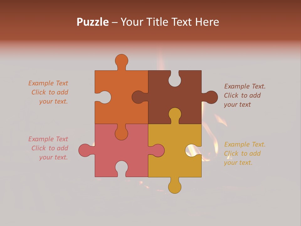 Flammable Orange Glowing PowerPoint Template