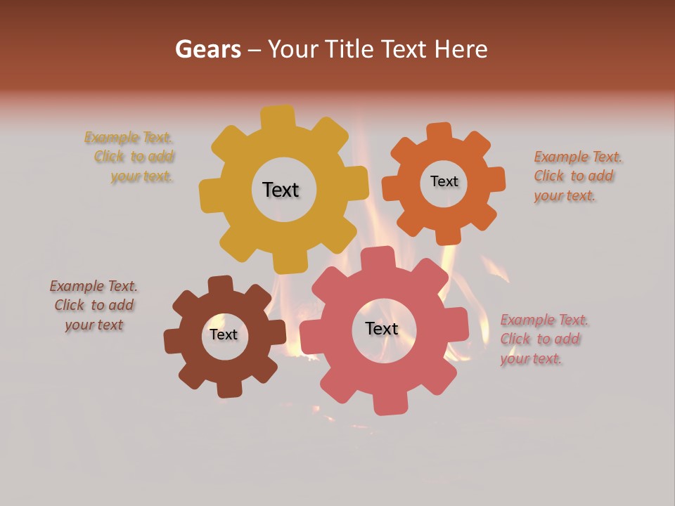 Flammable Orange Glowing PowerPoint Template