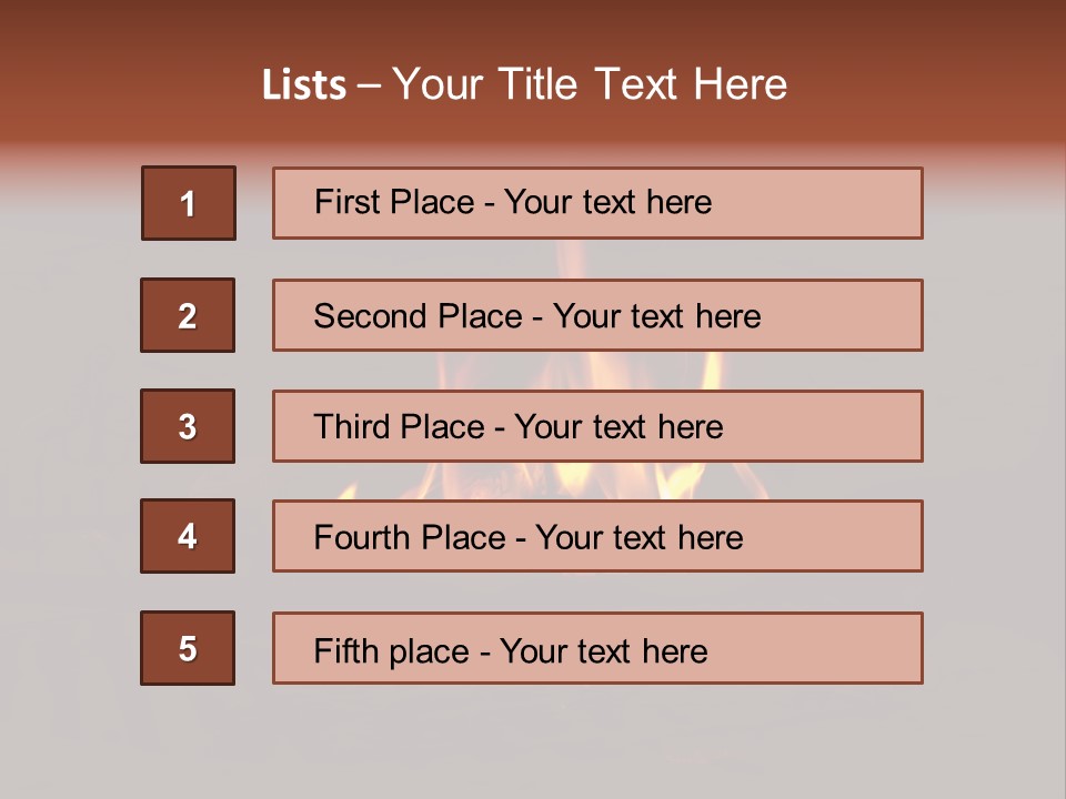 Flammable Orange Glowing PowerPoint Template