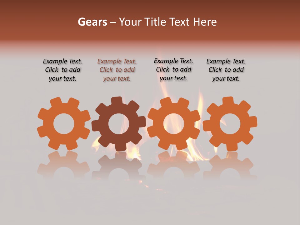 Flammable Orange Glowing PowerPoint Template