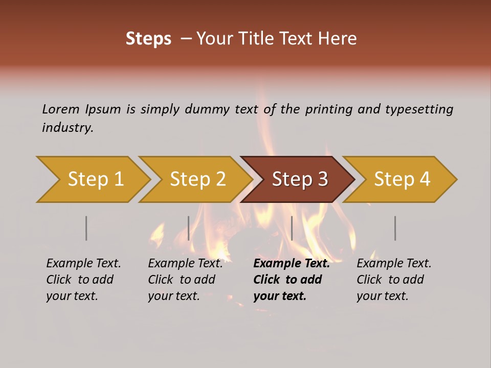 Flammable Orange Glowing PowerPoint Template