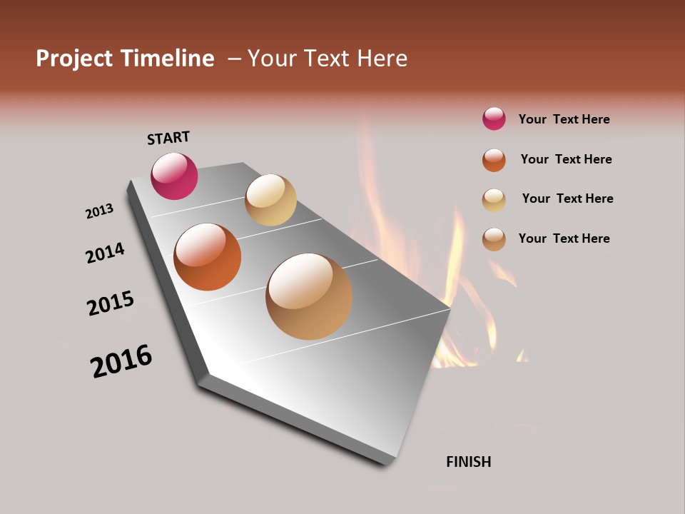 Flammable Orange Glowing PowerPoint Template