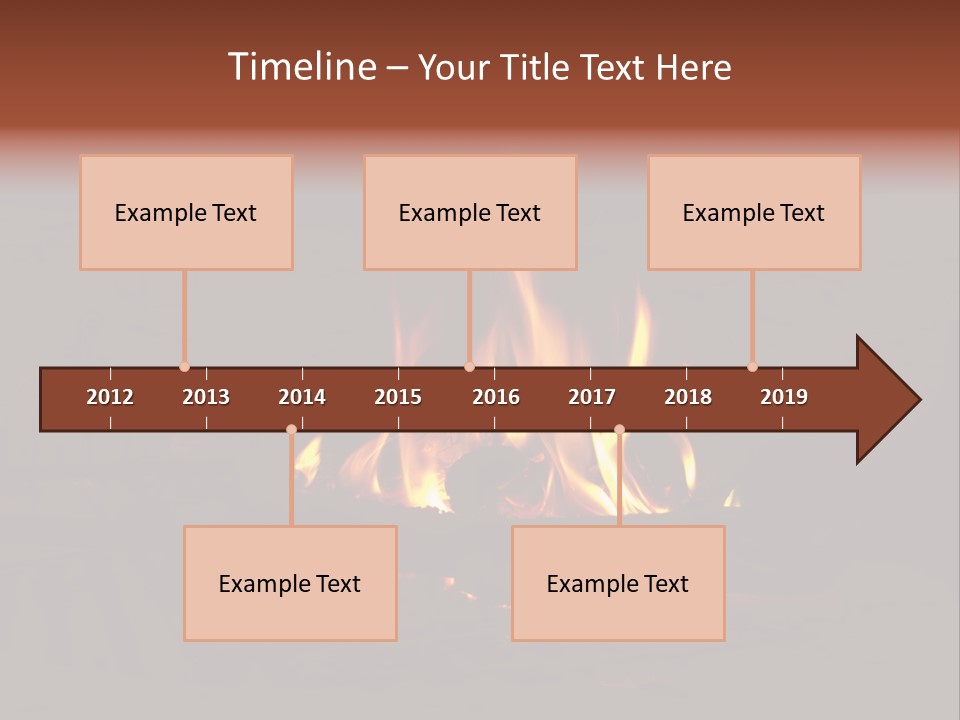 Flammable Orange Glowing PowerPoint Template