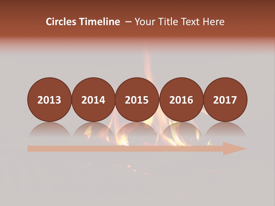 Flammable Orange Glowing PowerPoint Template