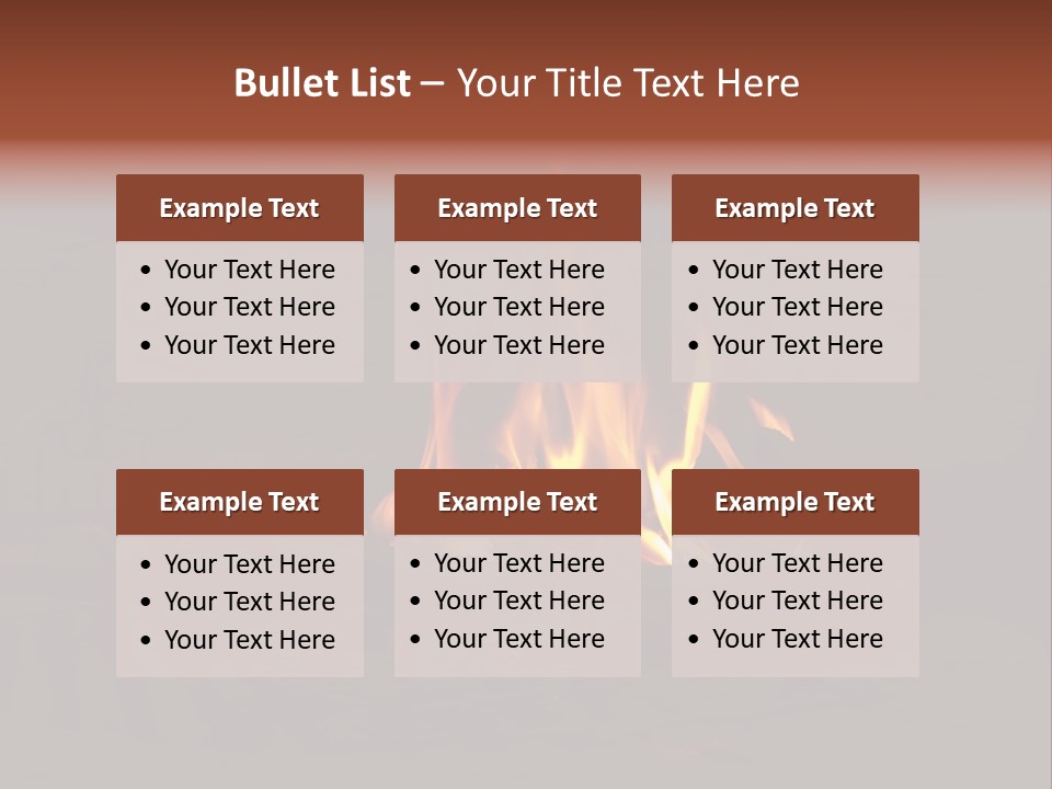 Flammable Orange Glowing PowerPoint Template