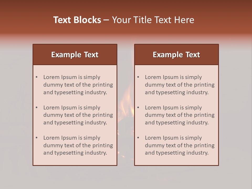 Flammable Orange Glowing PowerPoint Template