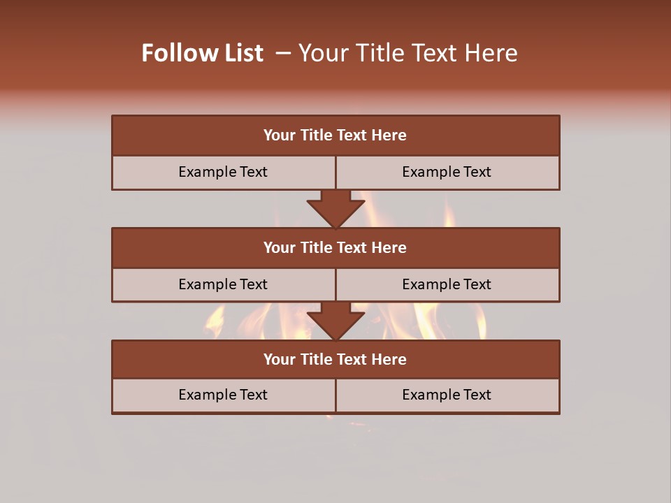 Flammable Orange Glowing PowerPoint Template