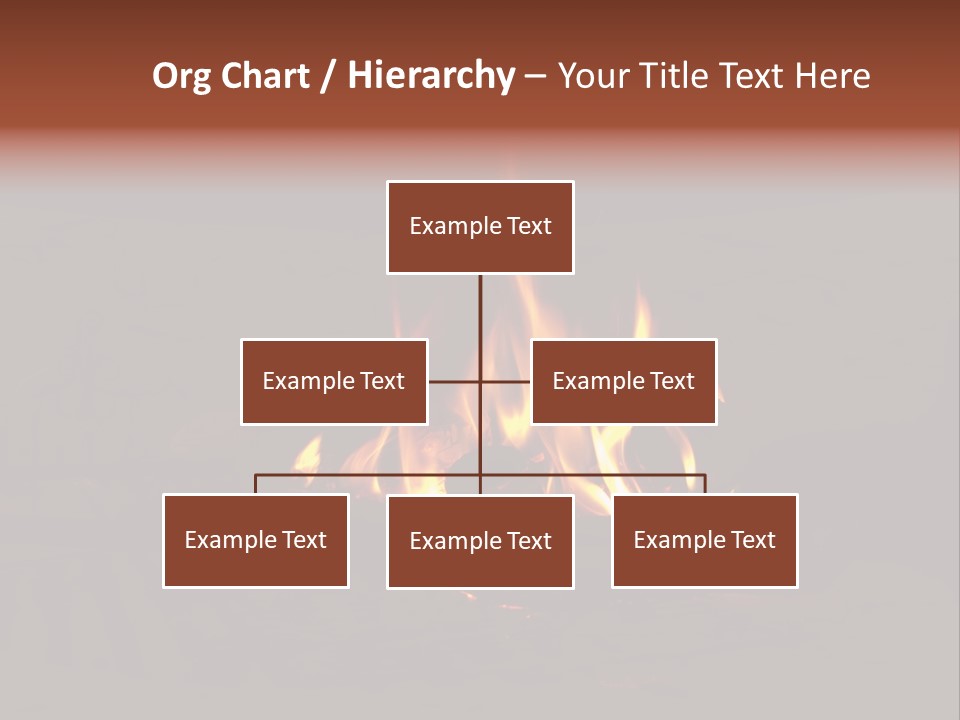Flammable Orange Glowing PowerPoint Template