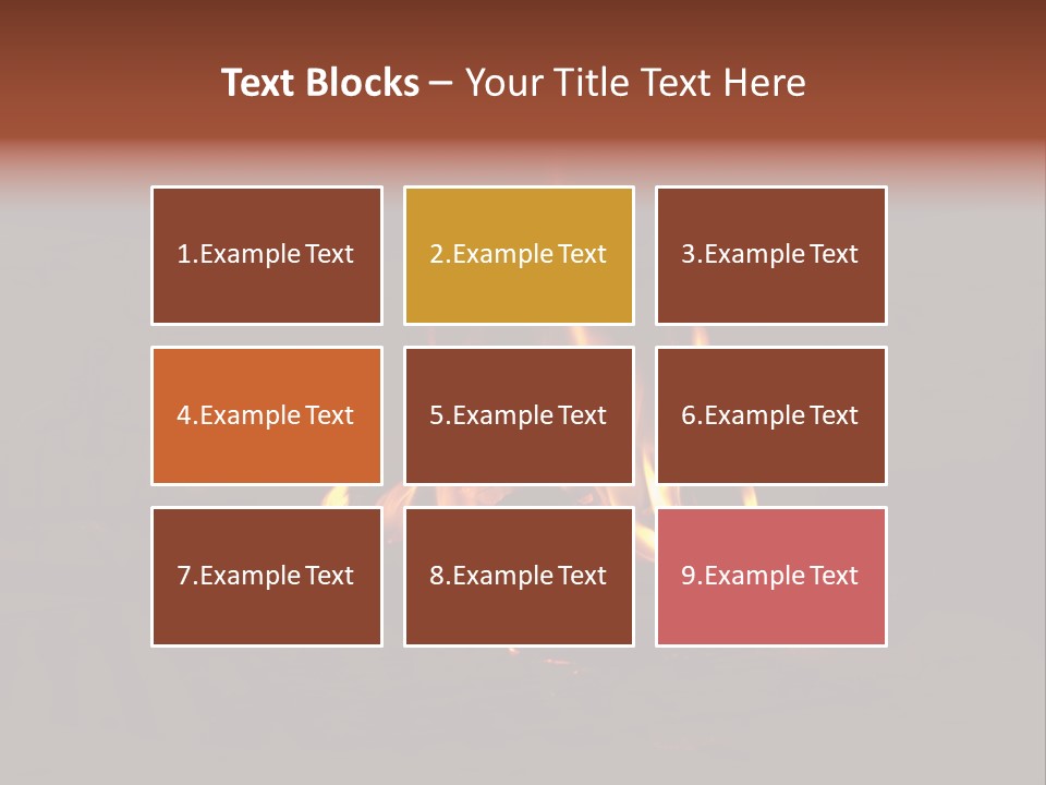 Flammable Orange Glowing PowerPoint Template