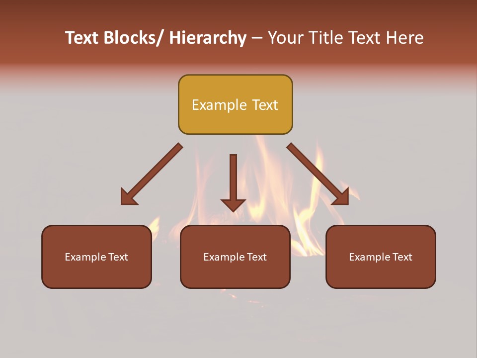 Flammable Orange Glowing PowerPoint Template
