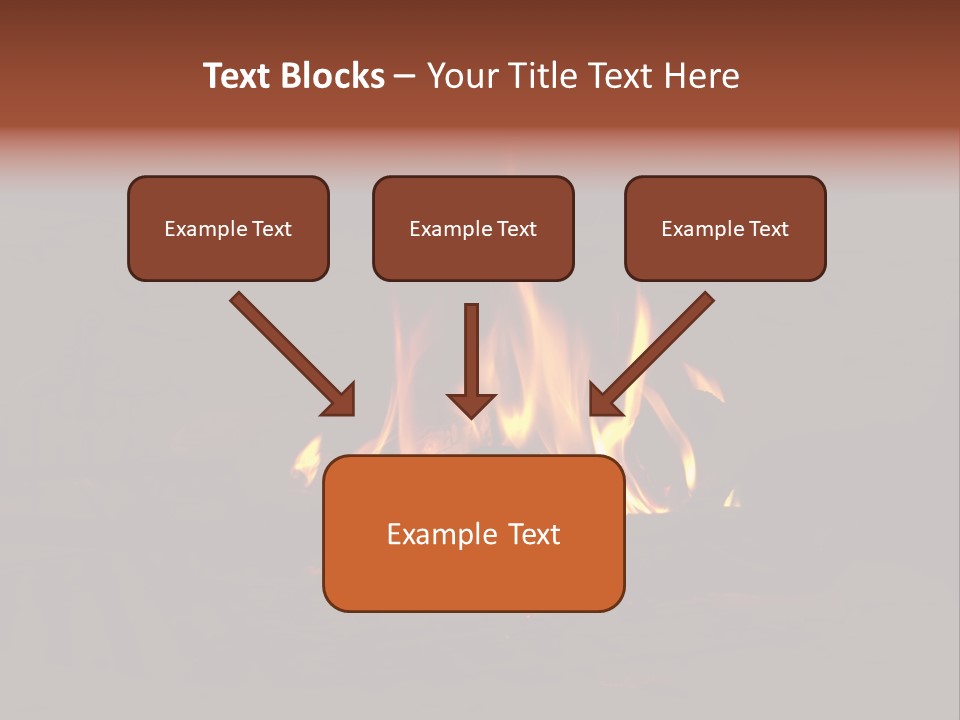 Flammable Orange Glowing PowerPoint Template