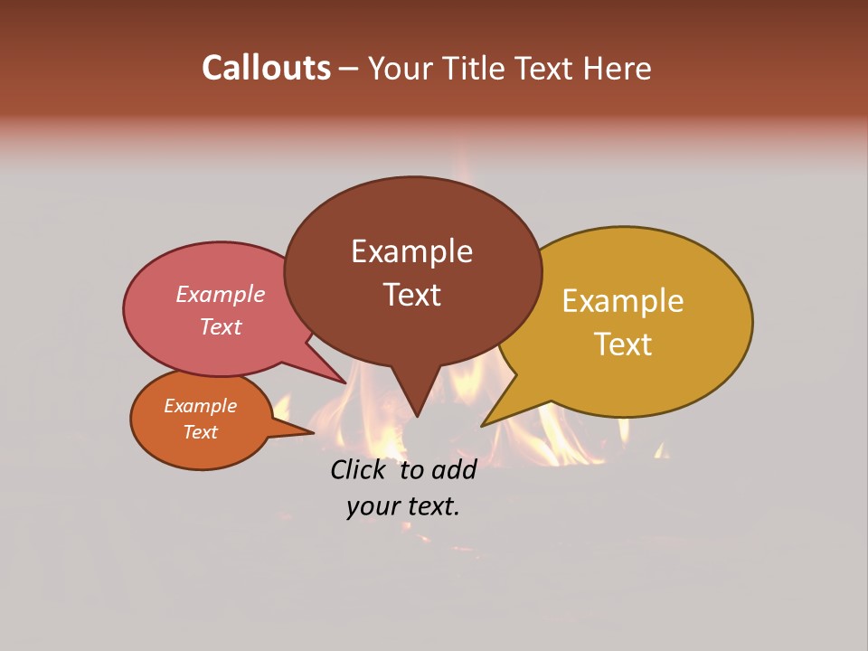 Flammable Orange Glowing PowerPoint Template