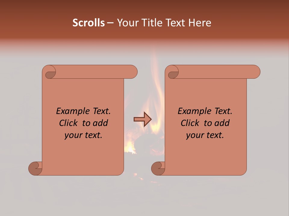 Flammable Orange Glowing PowerPoint Template
