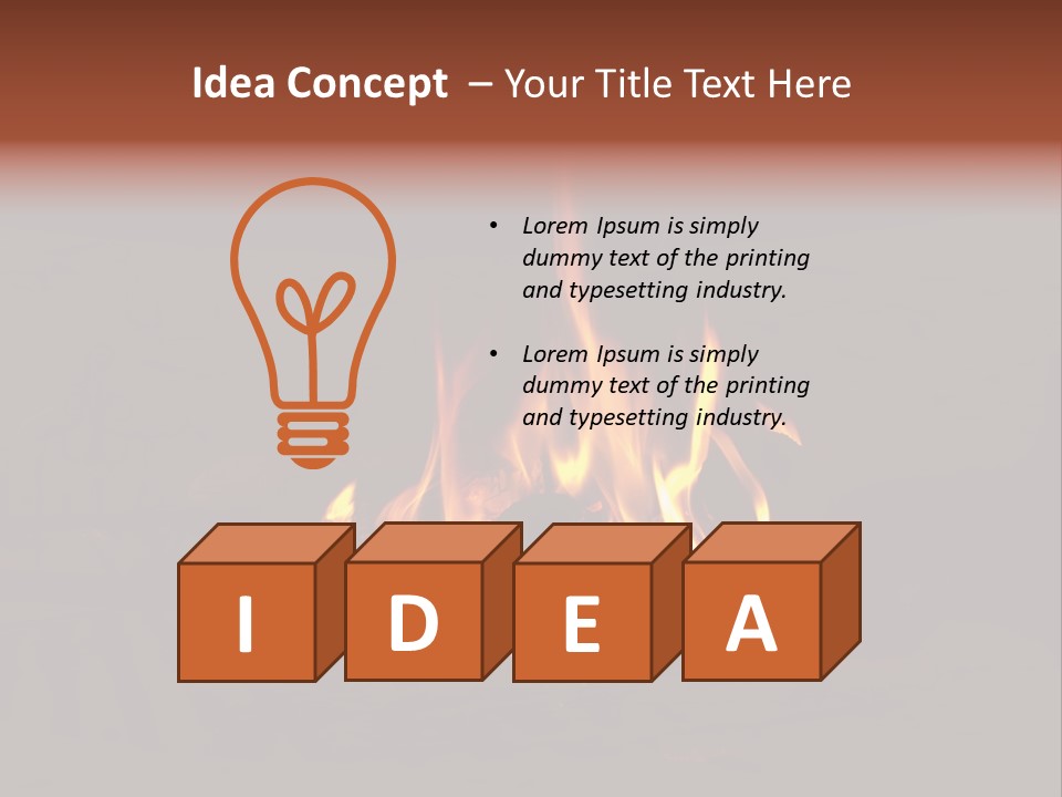 Flammable Orange Glowing PowerPoint Template