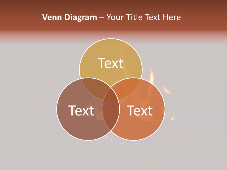 Flammable Orange Glowing PowerPoint Template